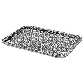 IKEA Varkul Siyah Desenli 28x20 cm Tepsi