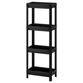 IKEA Vesken 37x23x101 cm Siyah Raf Ünitesi