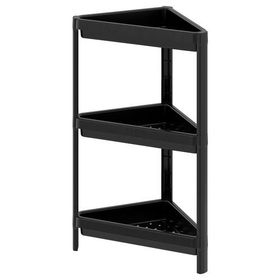 IKEA Vesken 37x23x101 cm Siyah Raf Ünitesi