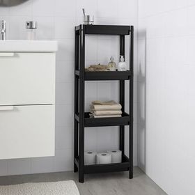 IKEA Vesken 37x23x101 cm Siyah Raf Ünitesi
