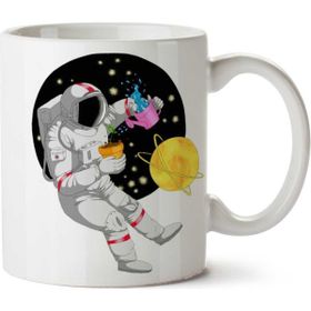 İki Tarafı Baskılı Astronot Dünya Gezegen Kupa