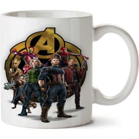 İki Tarafı Baskılı Captain America Rocket Raccoon Kupa