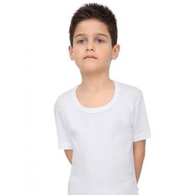 İki Yıldız 04 Beyaz Yarım Kol Erkek Çocuk Fanila