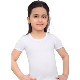 İki Yıldız 460 Beyaz Ribana Yarım Kol Kroşetalı Kız Çocuk Fanila