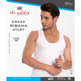 İki Yıldız Ribana 05 Gri %100 Pamuk Erkek Atlet