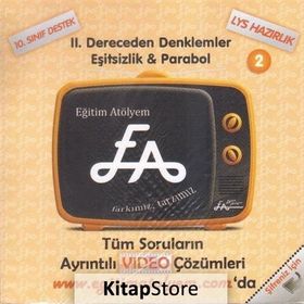İKİNCİ DERECE DENKLEMLER EŞİTSİZLİK PARABOL 2 10. SINIF DESTEK - LYS HAZIRLIK - FIKRET ÇELENK;MERVE ÇELENK