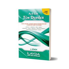 İlayda Açık Öğretim Lisesi 4. Dönem Tüm Dersler Yardımcı Ders Kitabı