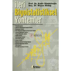 İLERI BIYOISTATISTIKSEL YÖNTEMLER - KADIR SÜMBÜLOĞLU