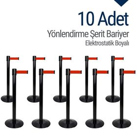 İleri Trafik 10 Adet Yönlendirme Şerit Bariyer