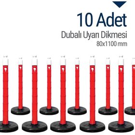 İleri Trafik 10'lu Set 80x1100 mm Dubalı Uyarı Dikmesi