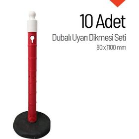 İleri Trafik 10'lu Set 80x1100 mm Dubalı Uyarı Dikmesi
