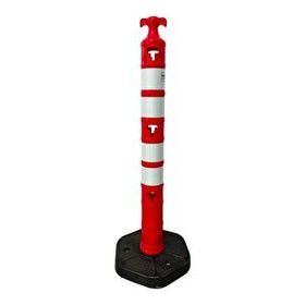 İleri Trafik 110 x 1200 mm Kauçuk Ağırlıklı Plastik Yol Dikmesi