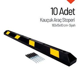 İleri Trafik 183x15x10 cm 10 Adet Kauçuk Araç Stoperi