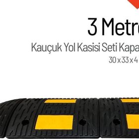İleri Trafik 3 Metre Eko Kauçuk Hız Kesici Set Kapaklı Yol Kasisi