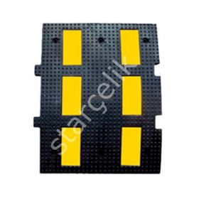 İleri Trafik 50 x 60 x 4,5 cm Kauçuk Hız Kesici 6 Bantlı Yol Kasisi