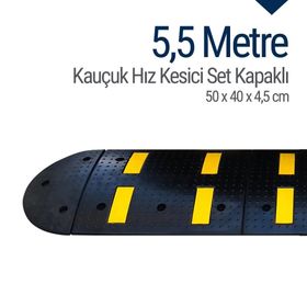 İleri Trafik 5,5 m Kauçuk Hız Kesici Set Kapaklı Yol Kasisi