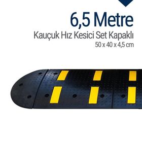 İleri Trafik 6,5 m Kauçuk Hız Kesici Set Kapaklı Yol Kasisi