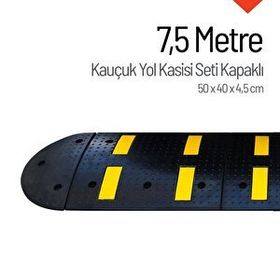İleri Trafik 7,5 m Kauçuk Hız Kesici Set Kapaklı Yol Kasisi