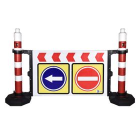 İleri Trafik 75x125 cm Dubalı Uyarı Levhalı Bariyer