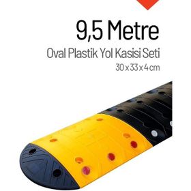 İleri Trafik 9.5 m Oval Plastik Hız Kesici Set