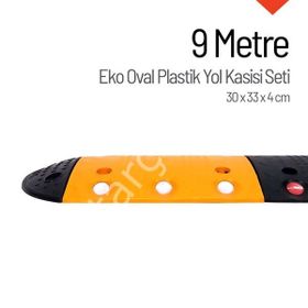 İleri Trafik 9 m Oval Plastik Hız Kesici Set