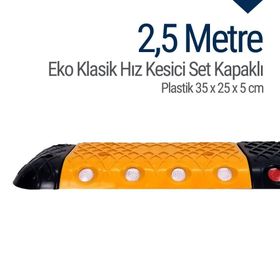 İleri Trafik Eko Klasik Hız Kesici Set Kapaklı Plastik 2,5 m Yol Kasisi