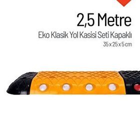 İleri Trafik Eko Klasik Hız Kesici Set Kapaklı Plastik 2,5 m Yol Kasisi