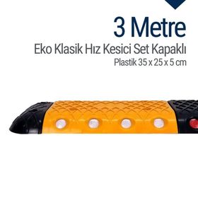 İleri Trafik Eko Klasik Hız Kesici Set Kapaklı Plastik 3 m Yol Kasisi