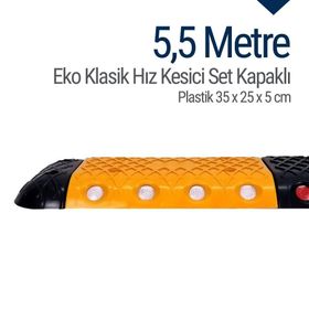 İleri Trafik Eko Klasik Hız Kesici Set Kapaklı Plastik 5,5 m Yol Kasisi