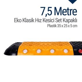 İleri Trafik Eko Klasik Hız Kesici Set Kapaklı Plastik 7,5 m Yol Kasisi