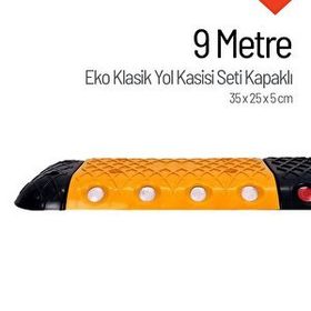 İleri Trafik Eko Klasik Hız Kesici Set Kapaklı Plastik 9 m Yol Kasisi