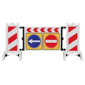 İleri Trafik Katlanır 2360x1100 mm Uyarı Levhalı Bariyer