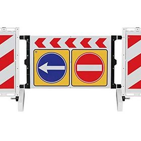 İleri Trafik Katlanır 2360x1100 mm Uyarı Levhalı Bariyer