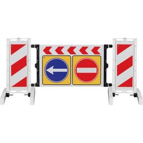 İleri Trafik Katlanır 2360x1100 mm Uyarı Levhalı Bariyer