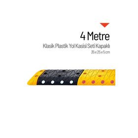 İleri Trafik Klasik Hız Kesici Set Kapaklı Plastik 4 m Yol Kasisi