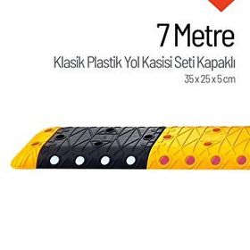 İleri Trafik Klasik Hız Kesici Set Kapaklı Plastik 7 m Yol Kasisi