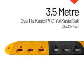 İleri Trafik Oval Plastik Hız Kesici Set 3,5 m Yol Kasisi
