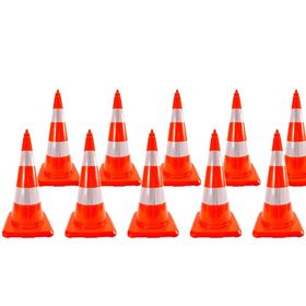 İleri Trafik Pvc 10 Adet 75 cm Çift Reflektifli Trafik Dubası