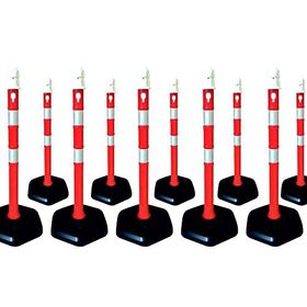 İleri Trafik Reflektifli 10`lu Set 63x1000 mm Dubalı Uyarı Dikmesi