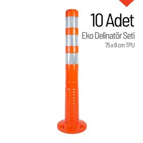 İleri Trafik Tpu Esnek Duba Eko 75x8 cm 10'lu Turuncu Delinatör