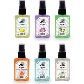 Ilgaz 6x50 ml Zeytin Çiçeği - Beyaz Zambak - Tütün - Ice Fresh - Safran - Limon Kolonyası