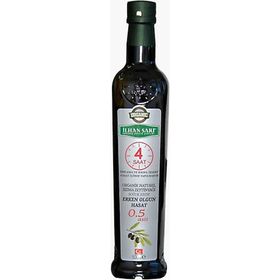 İlhan Sarı 0.5 Asit 4 Saat Organik Erken Olgun Hasat 500 ml Soğuk Sıkım Natürel Sızma Zeytinyağı