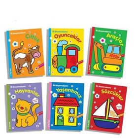 İlk Boyamalarım Seti - 6 Kitap Takım - Parıltı Yayınları