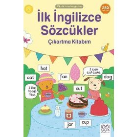 İlk İngilizce Sözcükler Çıkartma Kitabım Okula Hazırlanıyorum Kolektif-1001 Çiçek Yayınları