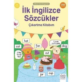 İlk İngilizce Sözcükler Çıkartma Kitabım Okula Hazırlanıyorum Kolektif-1001 Çiçek Yayınları