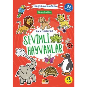 İlk Kelimelerle Sevimli Hayvanlar - Yapıştır Boya Öğren - Cik Cik Yayınları