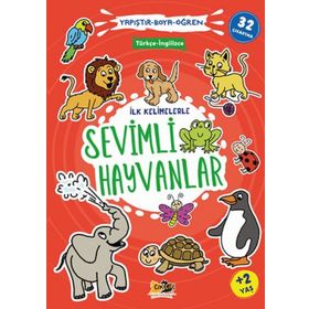 İlk Kelimelerle Sevimli Hayvanlar - Yapıştır Boya Öğren - Cik Cik Yayınları