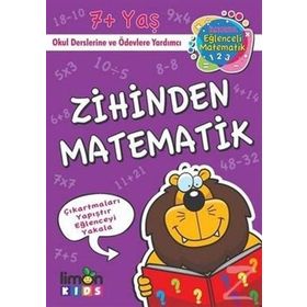 İlk Okul Eğlenceli Matematik Çıkartmalı Zihinden Matematik-Limon Kids Yayınları