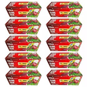 İlka 10 Paket 30 cm 500 mt Şeffaf Mutfak Rulo Streç Film Folyo