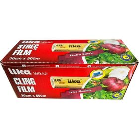 İlka 30 cm 500 mt Şeffaf Mutfak Rulo Streç Film Folyo
